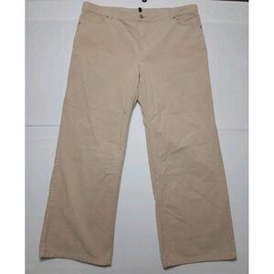Divided Women's 100% Cotton Beige High-rise Wide Leg Corduroy‎ Pants Size 18